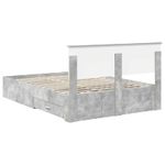 Casa si Gradina - Mobilier - Paturi si accesorii - Paturi - Cadru de pat cu sertar Gri din beton 140 x 200 cm Lemn compozit - Infinity.ro