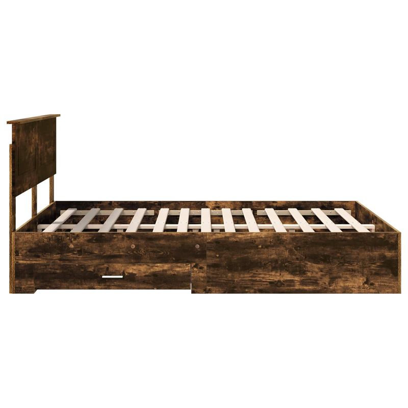 Casa si Gradina - Mobilier - Paturi si accesorii - Paturi - Cadru de pat Stejar fumuriu 150 x 200 cm Lemn compozit - Infinity.ro
