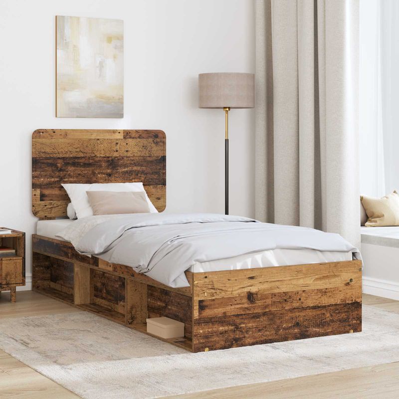 Casa si Gradina - Mobilier - Paturi si accesorii - Paturi - Cadru de pat Lemn vechi 100 x 200 cm Lemn de pin masiv - Infinity.ro