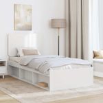 Casa si Gradina - Mobilier - Paturi si accesorii - Paturi - Cadru de pat cu headboard Alb 75 x 190 cm Lemn de pin masiv - Infinity.ro
