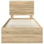 Casa si Gradina - Mobilier - Paturi si accesorii - Paturi - Cadru de pat cu headboard Sonoma 90 x 190 cm Lemn de pin masiv - Infinity.ro