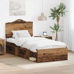 Casa si Gradina - Mobilier - Paturi si accesorii - Paturi - Cadru de pat Lemn vechi 90 x 200 cm Lemn de pin masiv - Infinity.ro