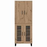 Casa si Gradina - Mobilier - Comode si corpuri - Comode - Bufet 2 pcs Stejar Artizanal Lemn Stratificat si Sticla - Infinity.ro