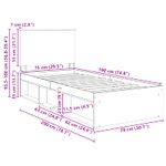 Casa si Gradina - Mobilier - Paturi si accesorii - Paturi - Cadru de pat cu headboard Negru 75 x 190 cm Lemn de pin masiv - Infinity.ro