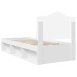 Casa si Gradina - Mobilier - Paturi si accesorii - Paturi - Cadru de pat cu headboard Alb 90 x 190 cm Lemn de pin masiv - Infinity.ro