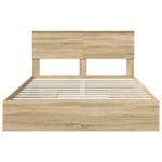Casa si Gradina - Mobilier - Paturi si accesorii - Paturi - Pat cu storage Stejar Sonoma 140 x 190 cm Lemn compozit - Infinity.ro