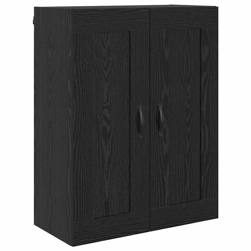 Casa si Gradina - Mobilier - Comode si corpuri - Comode - Bufet Stejar Negru 69,5 x 34 x 180 cm Lemn compozit - Infinity.ro