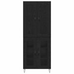 Casa si Gradina - Mobilier - Comode si corpuri - Corpuri bucatarie - Bufet Stejar Negru 69,5 x 34 x 180 cm Lemn compozit - Infinity.ro