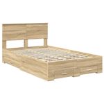Casa si Gradina - Mobilier - Paturi si accesorii - Paturi - Cadru de pat cu sertar Stejar Sonoma 120 x 200 cm Lemn compozit - Infinity.ro