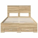 Casa si Gradina - Mobilier - Paturi si accesorii - Paturi - Cadru de pat cu sertar Stejar Sonoma 120 x 200 cm Lemn compozit - Infinity.ro