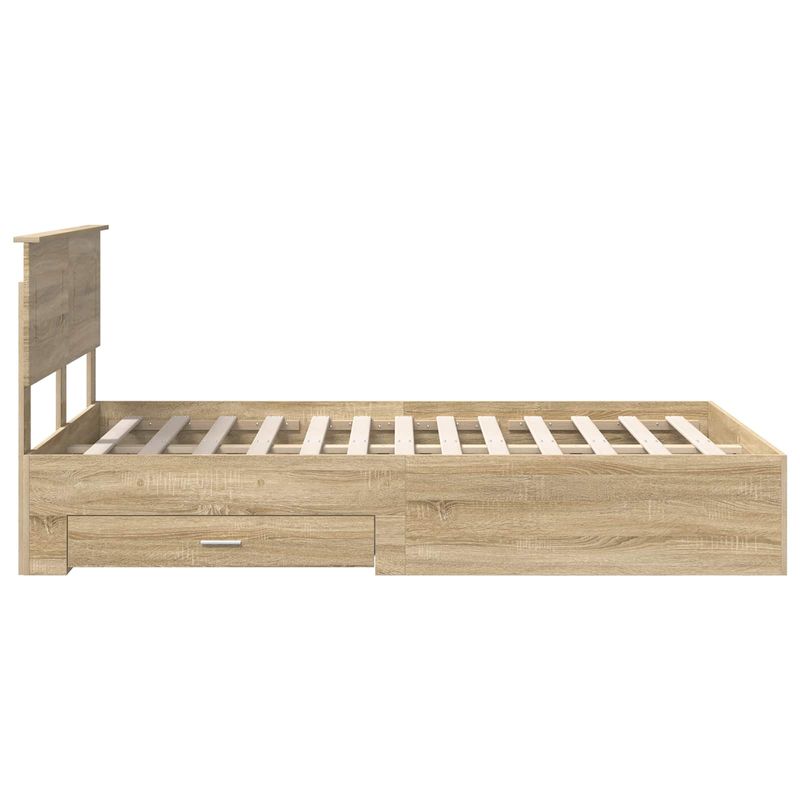 Casa si Gradina - Mobilier - Paturi si accesorii - Paturi - Cadru de pat cu sertar Stejar Sonoma 120 x 200 cm Lemn compozit - Infinity.ro