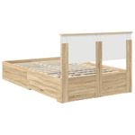 Casa si Gradina - Mobilier - Paturi si accesorii - Paturi - Cadru de pat cu sertar Stejar Sonoma 120 x 200 cm Lemn compozit - Infinity.ro
