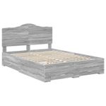 Casa si Gradina - Mobilier - Paturi si accesorii - Paturi - Cadru de pat cu headboard Gri Sonoma 140 x 190 cm Lemn compozit - Infinity.ro