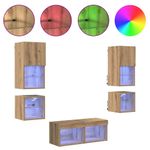 Casa si Gradina - Mobilier - Comode si corpuri - Comode - Unitati pentru Pereti de TV 8 pcs Stejar Artizanal - Infinity.ro