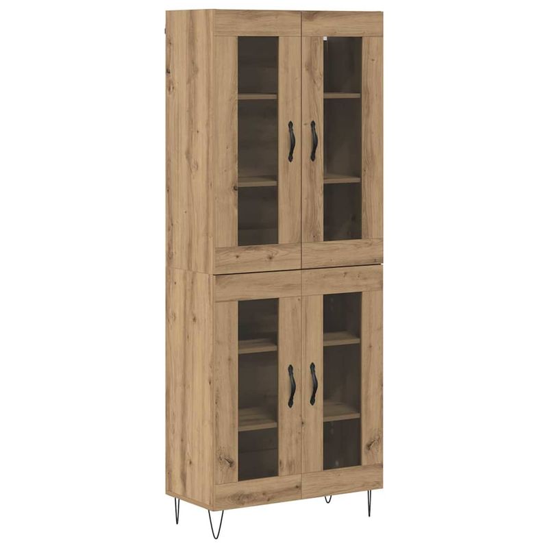 Casa si Gradina - Mobilier - Comode si corpuri - Corpuri bucatarie - Bufet Stejar Artizanal 69,5 x 34 x 180 cm Lemn compozit - Infinity.ro