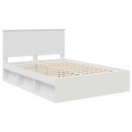 Casa si Gradina - Mobilier - Paturi si accesorii - Paturi - Cadru de pat cu headboard Alb 160 x 200 cm Lemn de pin masiv - Infinity.ro