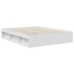 Casa si Gradina - Mobilier - Paturi si accesorii - Paturi - Cadru de pat cu headboard Alb 160 x 200 cm Lemn de pin masiv - Infinity.ro