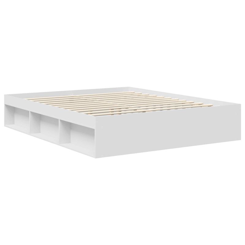 Casa si Gradina - Mobilier - Paturi si accesorii - Paturi - Cadru de pat cu headboard Alb 160 x 200 cm Lemn de pin masiv - Infinity.ro