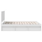 Casa si Gradina - Mobilier - Paturi si accesorii - Paturi - Cadru de pat cu headboard Alb 160 x 200 cm Lemn de pin masiv - Infinity.ro