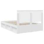 Casa si Gradina - Mobilier - Paturi si accesorii - Paturi - Cadru de pat cu headboard Alb 160 x 200 cm Lemn de pin masiv - Infinity.ro