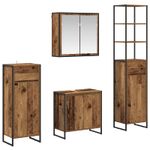 Casa si Gradina - Mobilier - Mobilier baie - Corpuri baie - Set de mobilier pentru baie cu sertar Lemn vechi Lemn compozit - Infinity.ro
