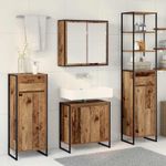 Casa si Gradina - Mobilier - Mobilier baie - Corpuri baie - Set de mobilier pentru baie cu sertar Lemn vechi Lemn compozit - Infinity.ro