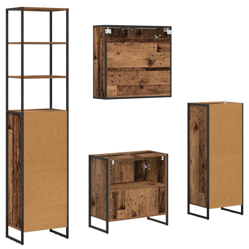 Casa si Gradina - Mobilier - Mobilier baie - Corpuri baie - Set de mobilier pentru baie cu sertar Lemn vechi Lemn compozit - Infinity.ro