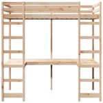 Casa si Gradina - Mobilier - Paturi si accesorii - Paturi - Cadru de pat tip loft natural 75 x 190 cm Lemn de pin masiv - Infinity.ro