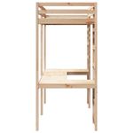 Casa si Gradina - Mobilier - Paturi si accesorii - Paturi - Cadru de pat tip loft natural 75 x 190 cm Lemn de pin masiv - Infinity.ro