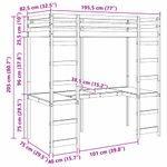 Casa si Gradina - Mobilier - Paturi si accesorii - Paturi - Cadru de pat tip loft natural 75 x 190 cm Lemn de pin masiv - Infinity.ro