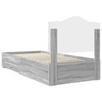 Casa si Gradina - Mobilier - Paturi si accesorii - Paturi - Cadru de pat cu headboard Gri Sonoma 100 x 200 cm Lemn compozit - Infinity.ro