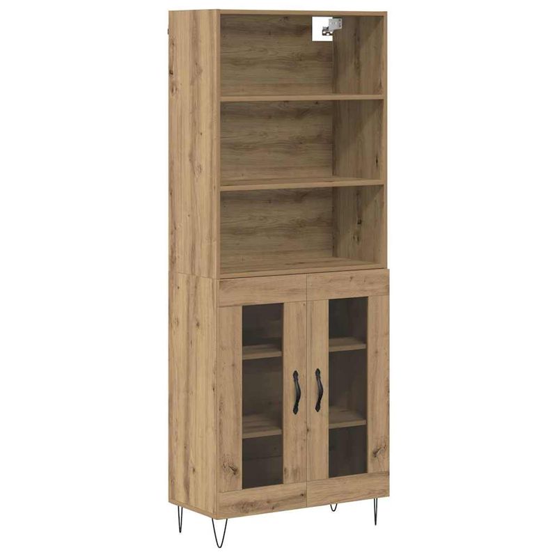 Casa si Gradina - Mobilier - Comode si corpuri - Corpuri bucatarie - Bufet Stejar Artizanal 69,5 x 34 x 180 cm Lemn compozit - Infinity.ro