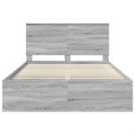 Casa si Gradina - Mobilier - Paturi si accesorii - Paturi - Cadru de pat Gri Sonoma 150 x 200 cm Lemn de pin masiv - Infinity.ro
