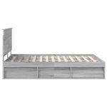 Casa si Gradina - Mobilier - Paturi si accesorii - Paturi - Cadru de pat Gri Sonoma 150 x 200 cm Lemn de pin masiv - Infinity.ro