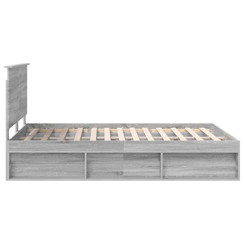 Casa si Gradina - Mobilier - Paturi si accesorii - Paturi - Cadru de pat Gri Sonoma 150 x 200 cm Lemn de pin masiv - Infinity.ro