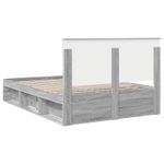 Casa si Gradina - Mobilier - Paturi si accesorii - Paturi - Cadru de pat Gri Sonoma 150 x 200 cm Lemn de pin masiv - Infinity.ro