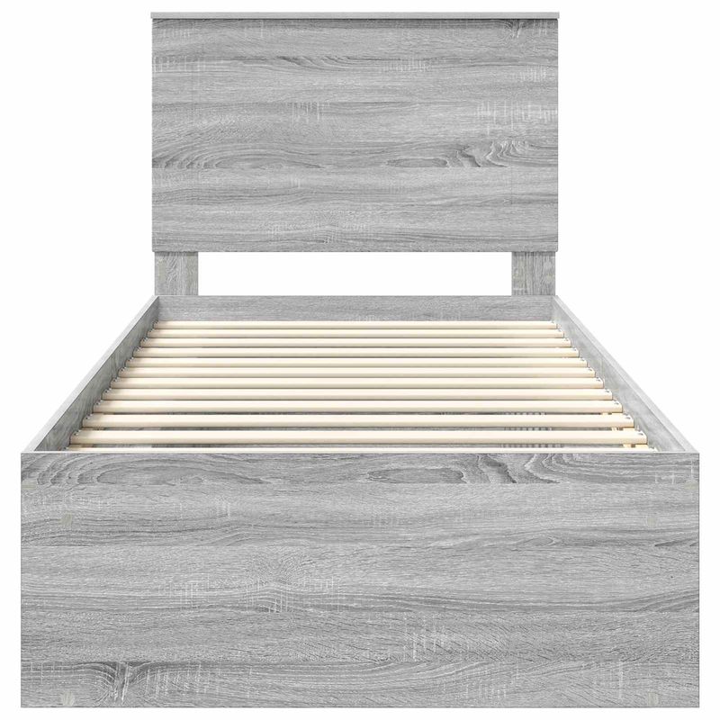 Casa si Gradina - Mobilier - Paturi si accesorii - Paturi - Cadru de pat Gri Sonoma 90 x 200 cm Lemn de pin masiv - Infinity.ro