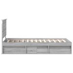 Casa si Gradina - Mobilier - Paturi si accesorii - Paturi - Cadru de pat Gri Sonoma 90 x 200 cm Lemn de pin masiv - Infinity.ro