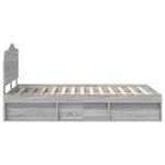 Casa si Gradina - Mobilier - Paturi si accesorii - Paturi - Cadru de pat Gri Sonoma 120 x 200 cm Lemn de pin masiv - Infinity.ro