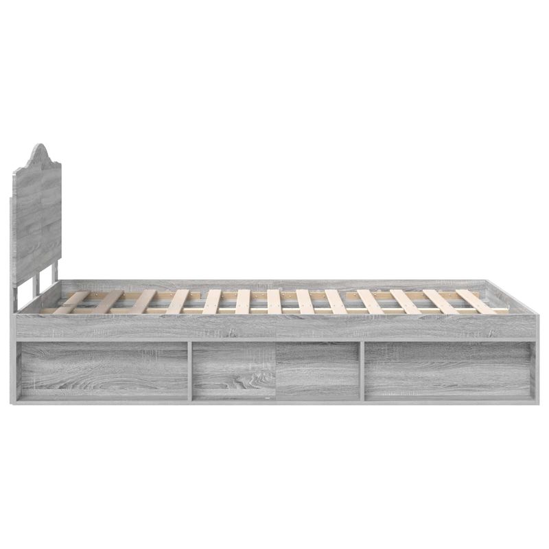 Casa si Gradina - Mobilier - Paturi si accesorii - Paturi - Cadru de pat Gri Sonoma 120 x 200 cm Lemn de pin masiv - Infinity.ro