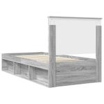 Casa si Gradina - Mobilier - Paturi si accesorii - Paturi - Cadru de pat Gri Sonoma 90 x 190 cm Lemn de pin masiv - Infinity.ro