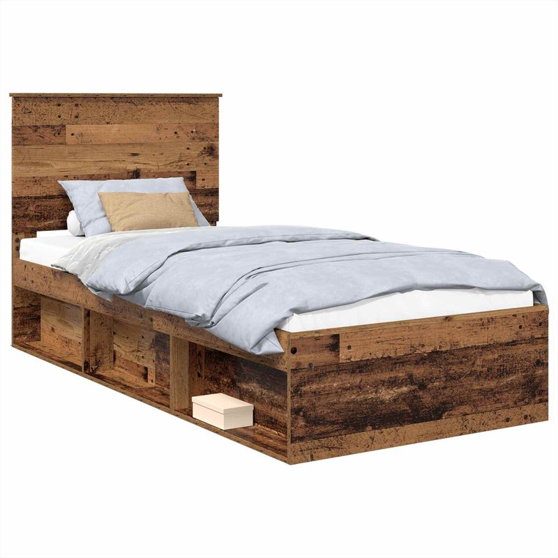 Casa si Gradina - Mobilier - Paturi si accesorii - Paturi - Cadru de pat Lemn vechi 75 x 190 cm Lemn de pin masiv - Infinity.ro