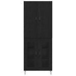 Casa si Gradina - Mobilier - Comode si corpuri - Comode - Bufet 2 pcs Stejar Negru Lemn tehnic si sticla - Infinity.ro