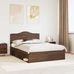 Casa si Gradina - Mobilier - Paturi si accesorii - Paturi - Cadru de pat Stejar inchis 140 x 200 cm Lemn de pin masiv - Infinity.ro