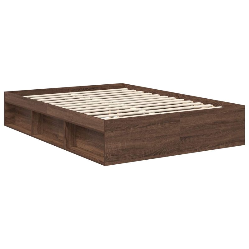 Casa si Gradina - Mobilier - Paturi si accesorii - Paturi - Cadru de pat Stejar inchis 140 x 200 cm Lemn de pin masiv - Infinity.ro