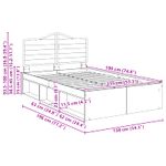 Casa si Gradina - Mobilier - Paturi si accesorii - Paturi - Cadru de pat Stejar artizanal 135 x 190 cm Lemn de pin masiv - Infinity.ro