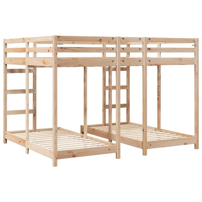 Casa si Gradina - Mobilier - Paturi si accesorii - Paturi - Cadru de pat supraetajat triplu Maro 160 x 200 cm - Infinity.ro