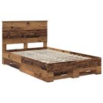 Casa si Gradina - Mobilier - Paturi si accesorii - Paturi - Cadru de pat cu headboard Lemn vechi 120 x 190 cm Lemn compozit - Infinity.ro