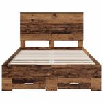 Casa si Gradina - Mobilier - Paturi si accesorii - Paturi - Cadru de pat cu headboard Lemn vechi 120 x 190 cm Lemn compozit - Infinity.ro
