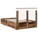 Casa si Gradina - Mobilier - Paturi si accesorii - Paturi - Cadru de pat cu headboard Lemn vechi 120 x 190 cm Lemn compozit - Infinity.ro